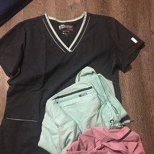 Charcoal grey scrub top